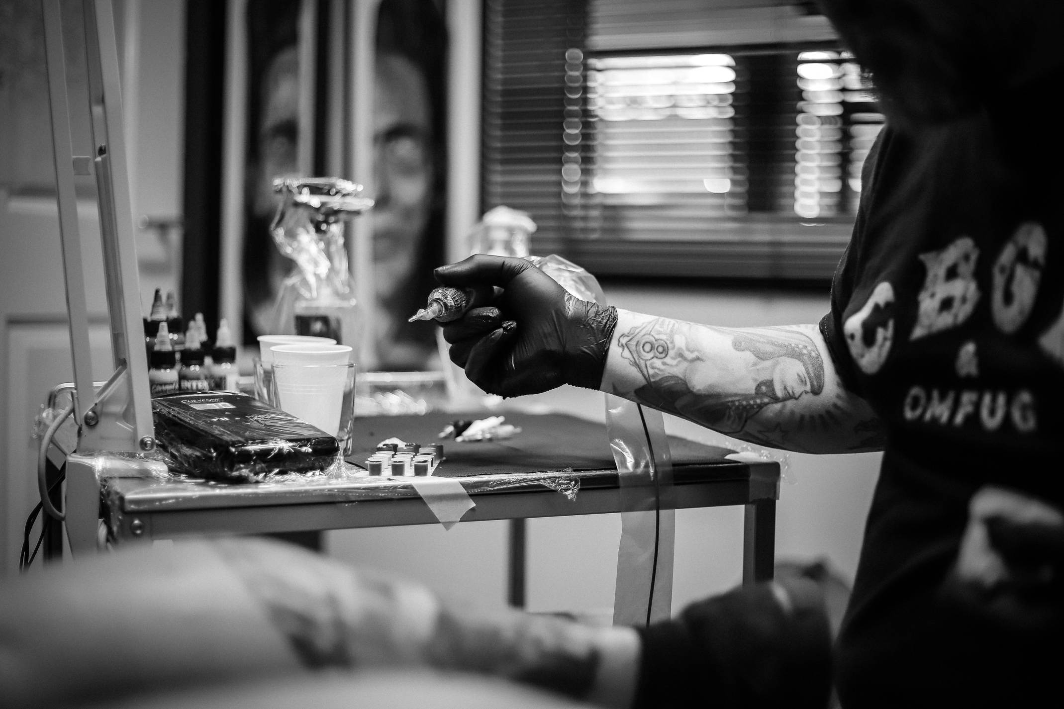 Kalavishva Tattoo Artist at Work in Studio